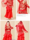 Trang Phục Cô Dâu Ấn Độ Đỏ Tay Dài Kim Tuyến