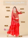 Trang Phục Cô Dâu Ấn Độ Đỏ Tay Dài Kim Tuyến
