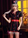 Váy Hoá Trang Nhân Vật Y Tá Halloween Đen Viền Đỏ