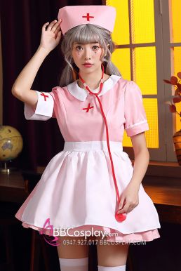 Váy Hồng Maid X Nurse Cô Hầu Gái Y Tá