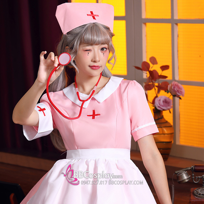 Váy Hồng Maid X Nurse Cô Hầu Gái Y Tá