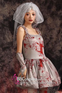 Váy Hoá Trang Lễ Hội Halloween Costume Ghosts Brides Zombie Scary Bloody