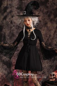 Đầm Gothic Hoá Trang Phù Thuỷ Trung Cổ Châu Âu