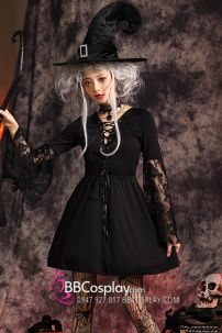 Đầm Gothic Hoá Trang Phù Thuỷ Trung Cổ Châu Âu