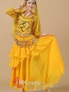 Trang Phục Cô Dâu Ấn Độ Vàng Tay Dài Kim Sa