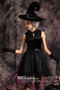 Đầm Hoá Trang Phù Thuỷ Có Kèm Choàng Vai