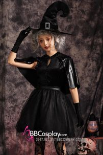 Đầm Hoá Trang Phù Thuỷ Có Kèm Choàng Vai