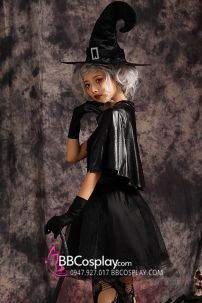 Đầm Hoá Trang Phù Thuỷ Có Kèm Choàng Vai