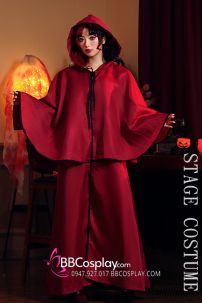 Áo Pháp Sư Phù Thủy Đỏ Có Nón