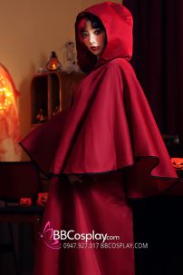 Áo Pháp Sư Phù Thủy Đỏ Có Nón