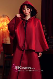 Áo Pháp Sư Phù Thủy Đỏ Có Nón