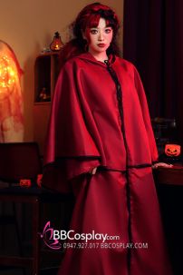 Áo Pháp Sư Phù Thủy Đỏ Có Nón