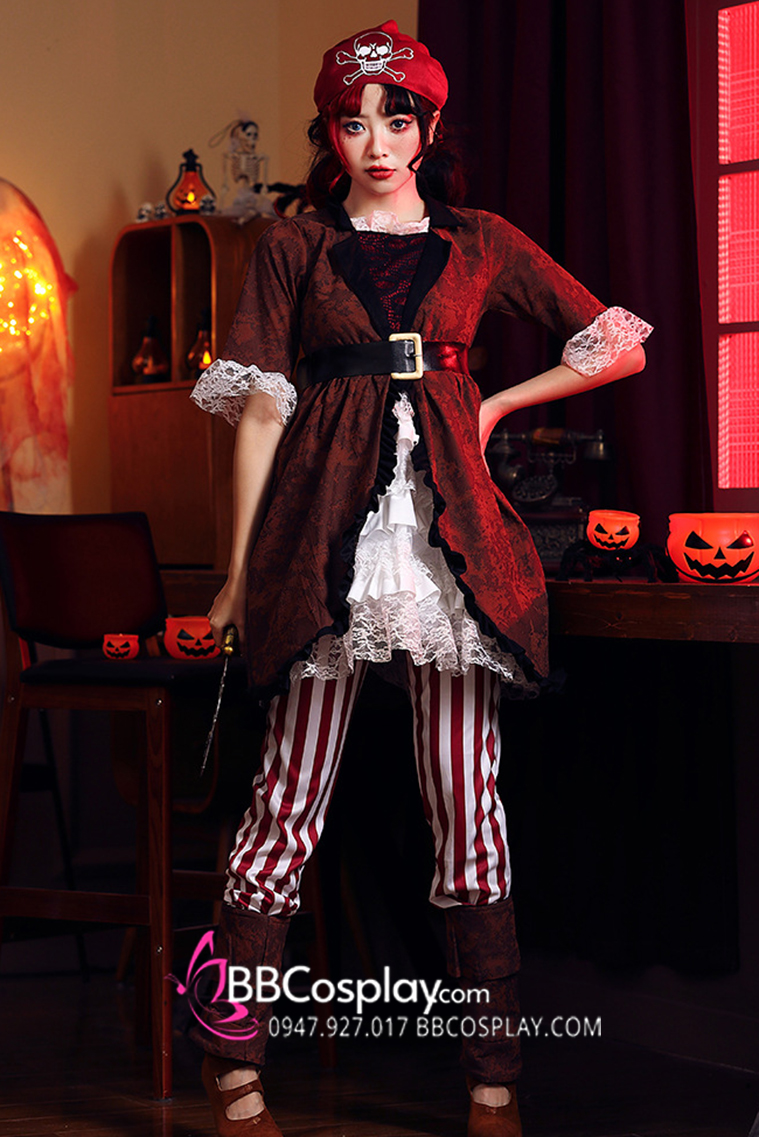 Quần Áo Hoá Trang Halloween Pirate Costume