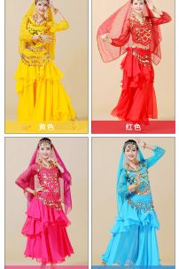 Đồ Cô Dâu Ấn Độ Hồng Tay Dài Kim Tuyến