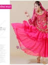 Trang Phục Cô Dâu Ấn Độ Hồng Tay Dài Kim Tuyến