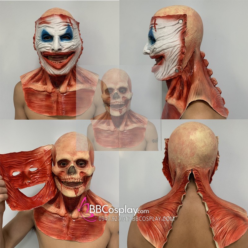 Mặt Nạ Halloween Mẫu Cao Cấp Hề Ma Có Mặt Tháo Rời