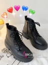 Boot Nam Nữ Cổ Thấp Cột Dây Đế Cao 3Cm