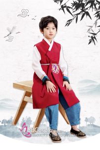 Hanbok Hàn Quốc Công Tử Cho Bé Vải Gấm Cao Cấp Chuẩn Hàn