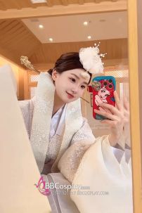 Hanbok Cưới Gấm Cao Cấp Có Khoác Lễ Tết
