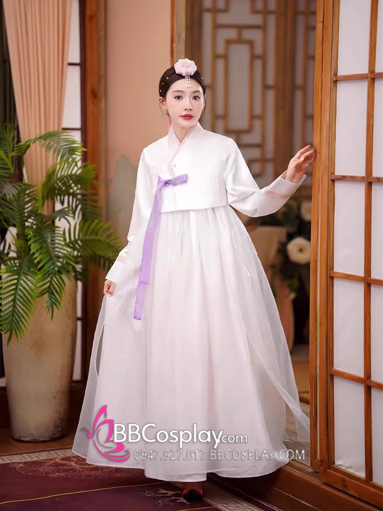 Hanbok Cưới Gấm Cao Cấp Có Khoác Lễ Tết
