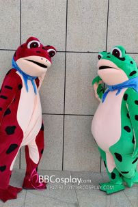 Mascot Ếch Bơm Hơi Bản Hồng Barbie Pinky