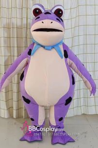 Mascot Ếch Bơm Hơi Bản Cao Cấp Tím Lịm Tìm Sim Mộng Mơ Đà Lạt