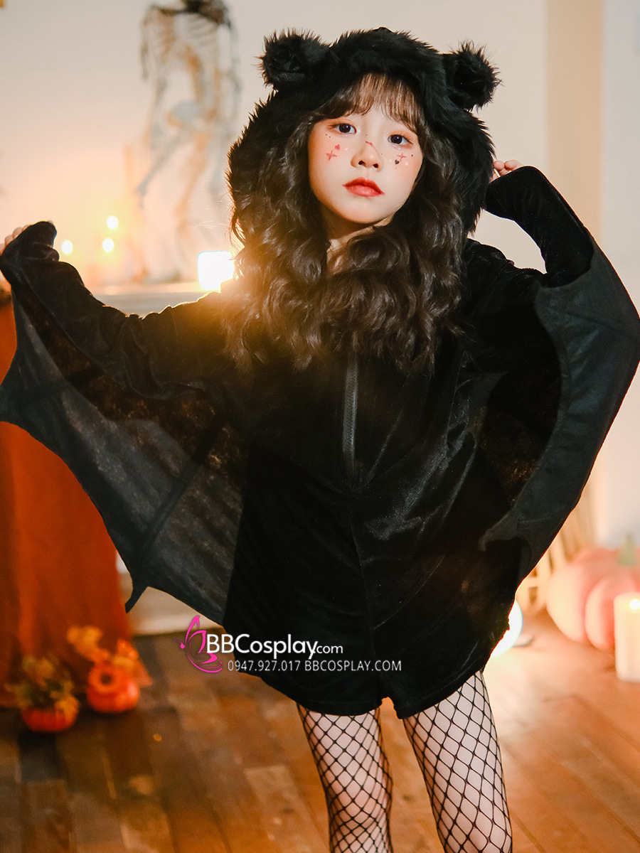 Đồ Hoá Trang Con Dơi Halloween Bé Gái