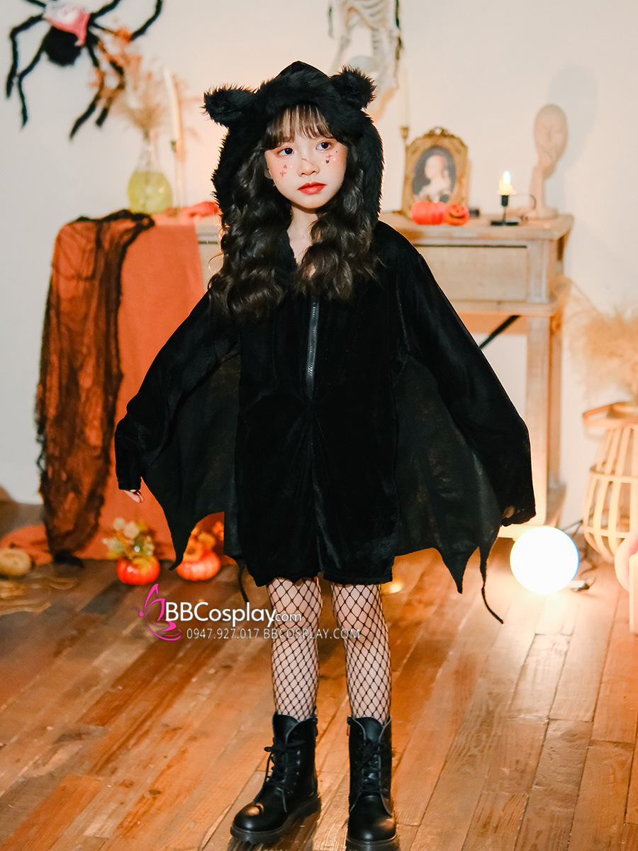 Đồ Hoá Trang Con Dơi Halloween Bé Gái