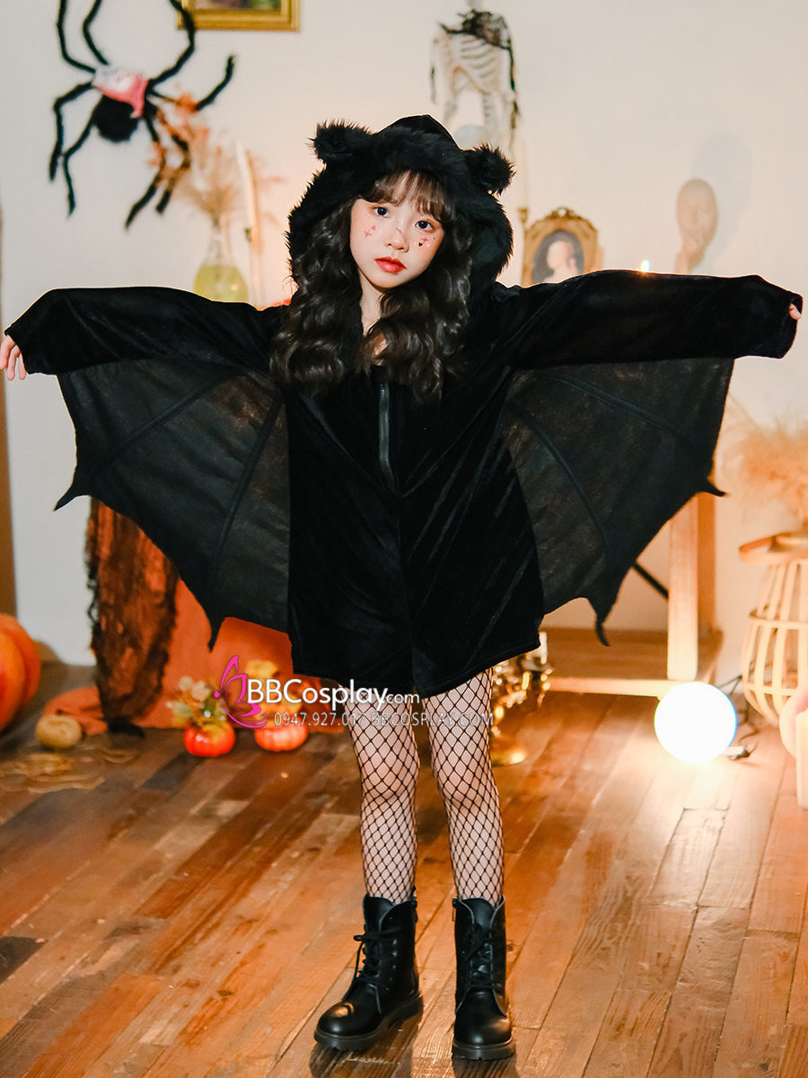 Đồ Hoá Trang Con Dơi Halloween Bé Gái