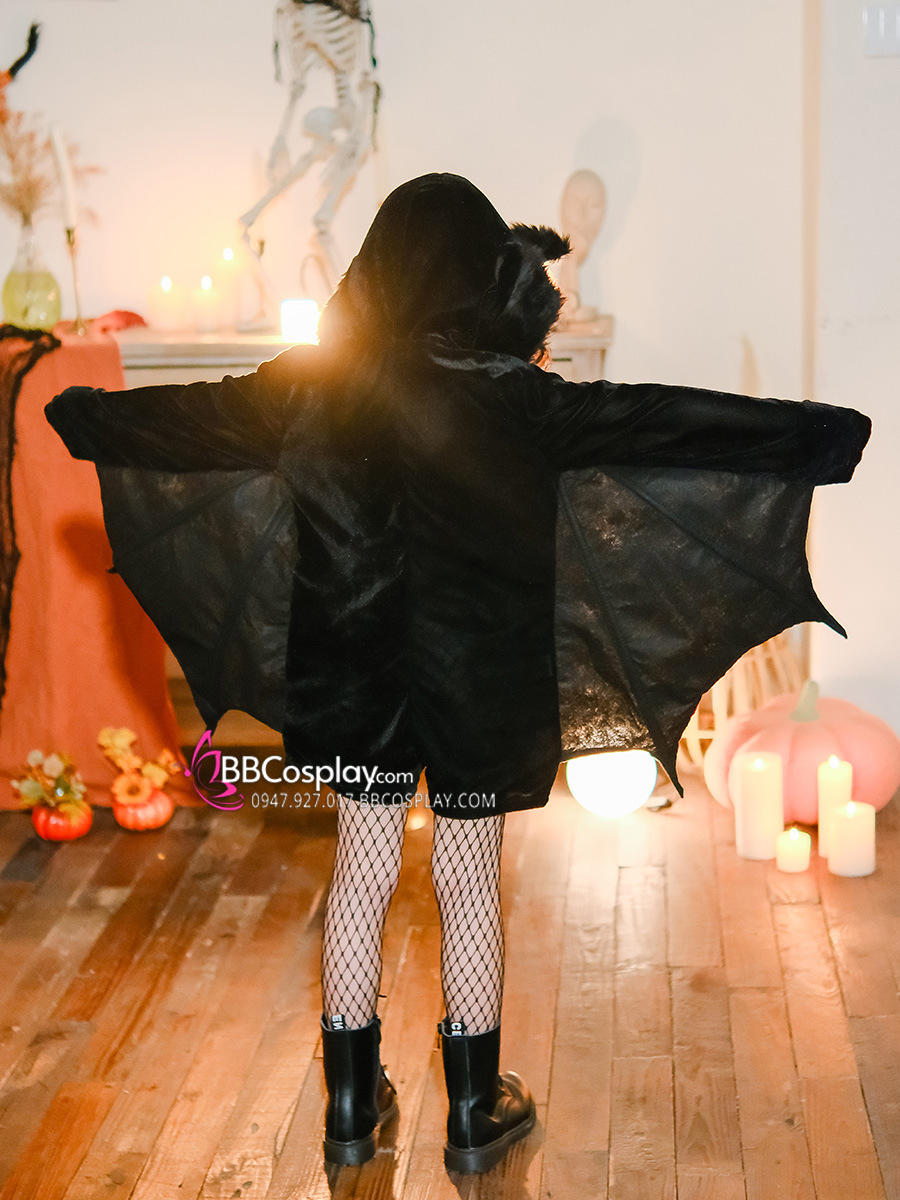 Đồ Hoá Trang Con Dơi Halloween Bé Gái