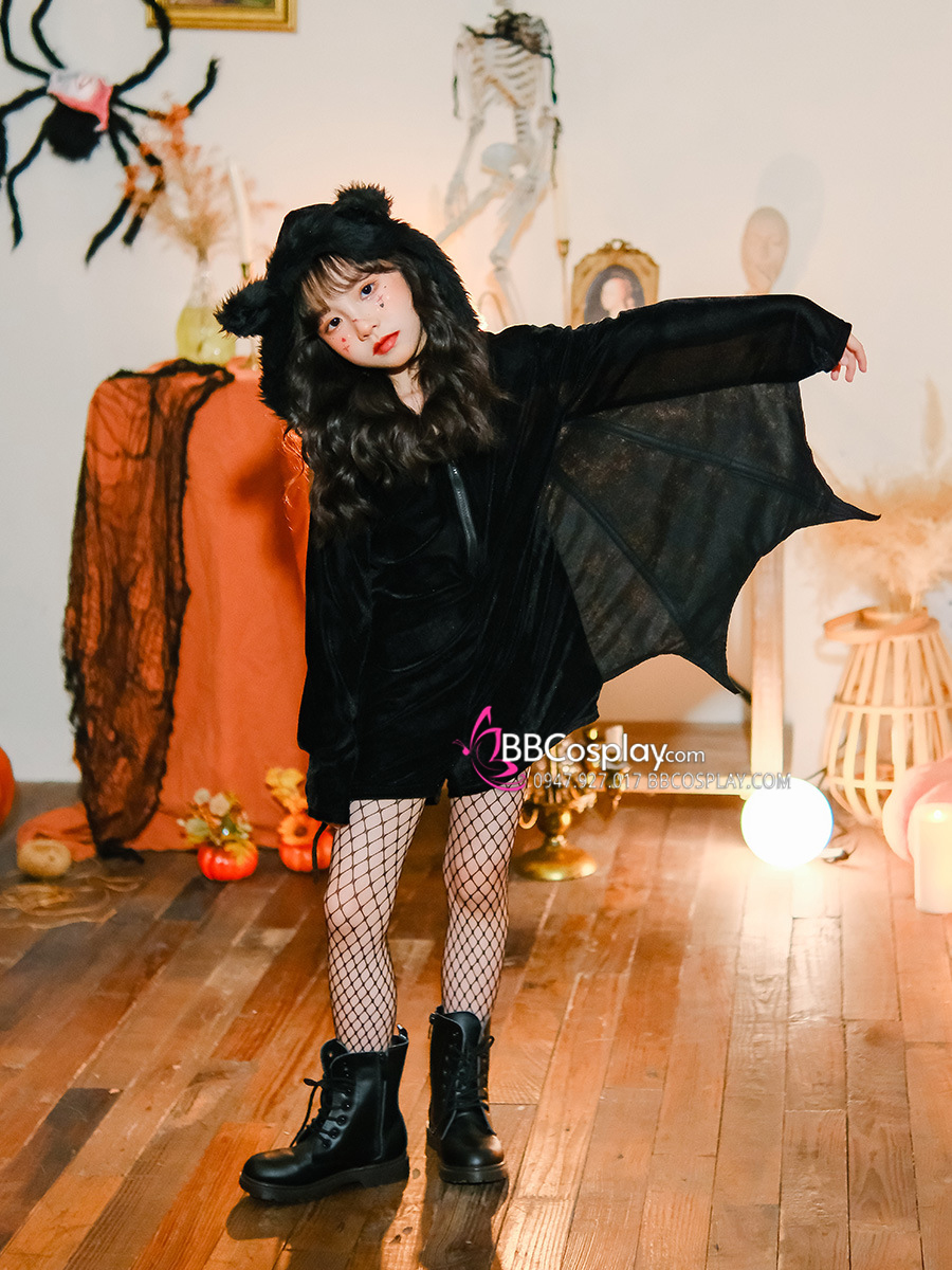 Đồ Hoá Trang Con Dơi Halloween Bé Gái