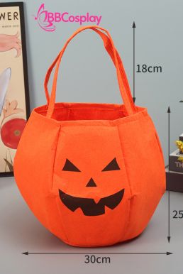 Giỏ Bí Ngô Vải Nỉ Xinh Xắn