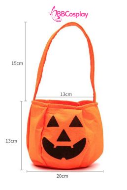 Giỏ Bí Ngô Vải Nỉ Xinh Xắn