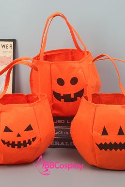 Giỏ Bí Ngô Vải Nỉ Xinh Xắn