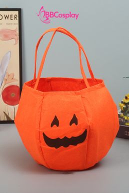 Giỏ Bí Ngô Vải Nỉ Xinh Xắn