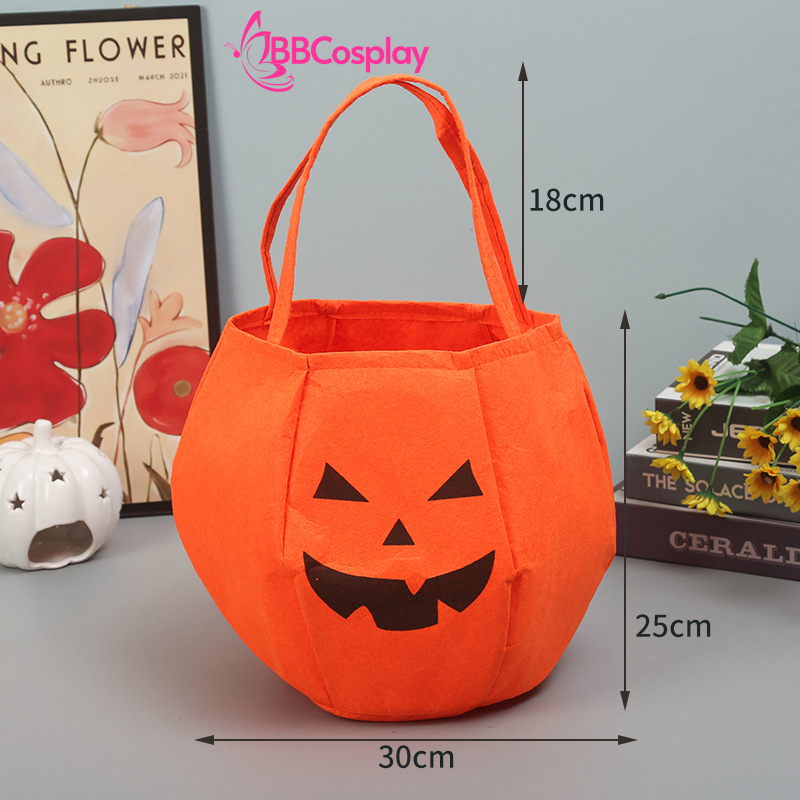 Giỏ Bí Ngô Vải Nỉ Xinh Xắn