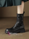 Giày Boot Da Đen Nữ Size 235 / 37