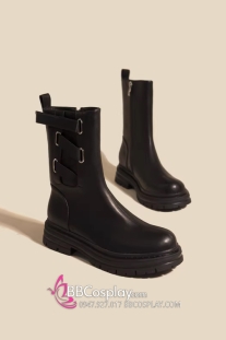 Giày Boot Da Đen Nữ Size 235 / 37