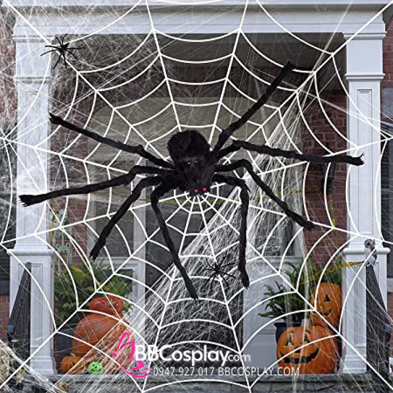 Mạng Nhện Lớn Trang Trí Halloween - Loại Sợi Lớn
