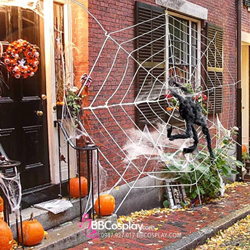 Mạng Nhện Lớn Trang Trí Halloween - Loại Sợi Lớn