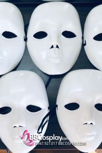 Mặt Nạ Nhựa Trắng Trơn