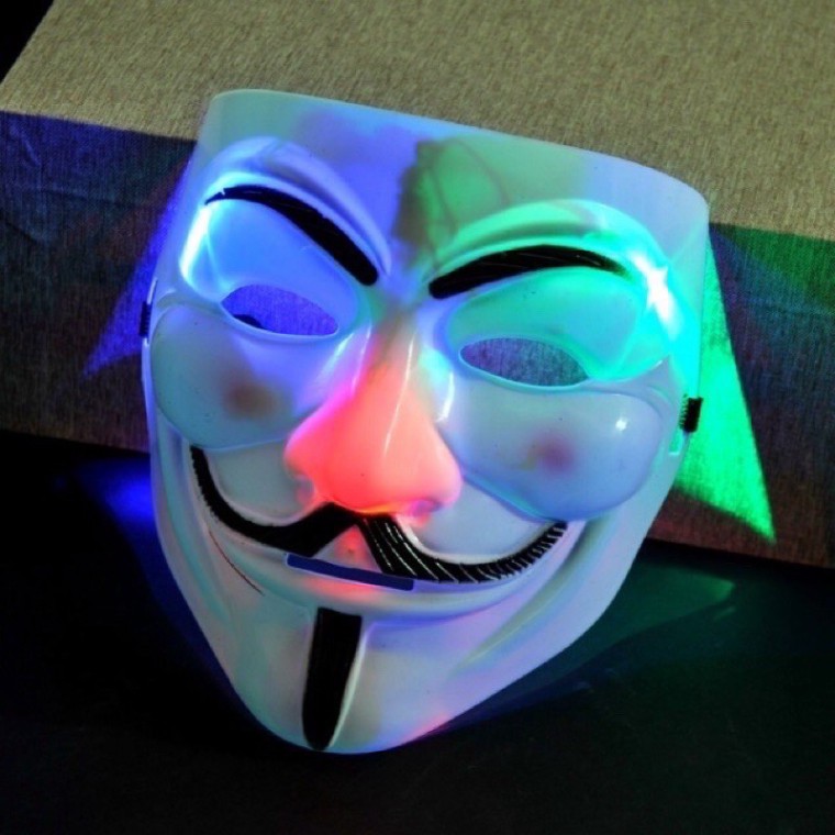 Mặt Nạ Hacker Bản Nâng Cấp Có Đèn LED