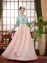 Hanbok Hàn Quốc Thêu Hoa Voan Cao Cấp