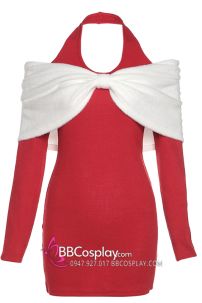 Đầm Thun Gân Noel Quyến Rũ Sexy Xinh Xắn