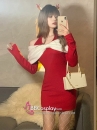 Đầm Thun Gân Noel Quyến Rũ Sexy Xinh Xắn