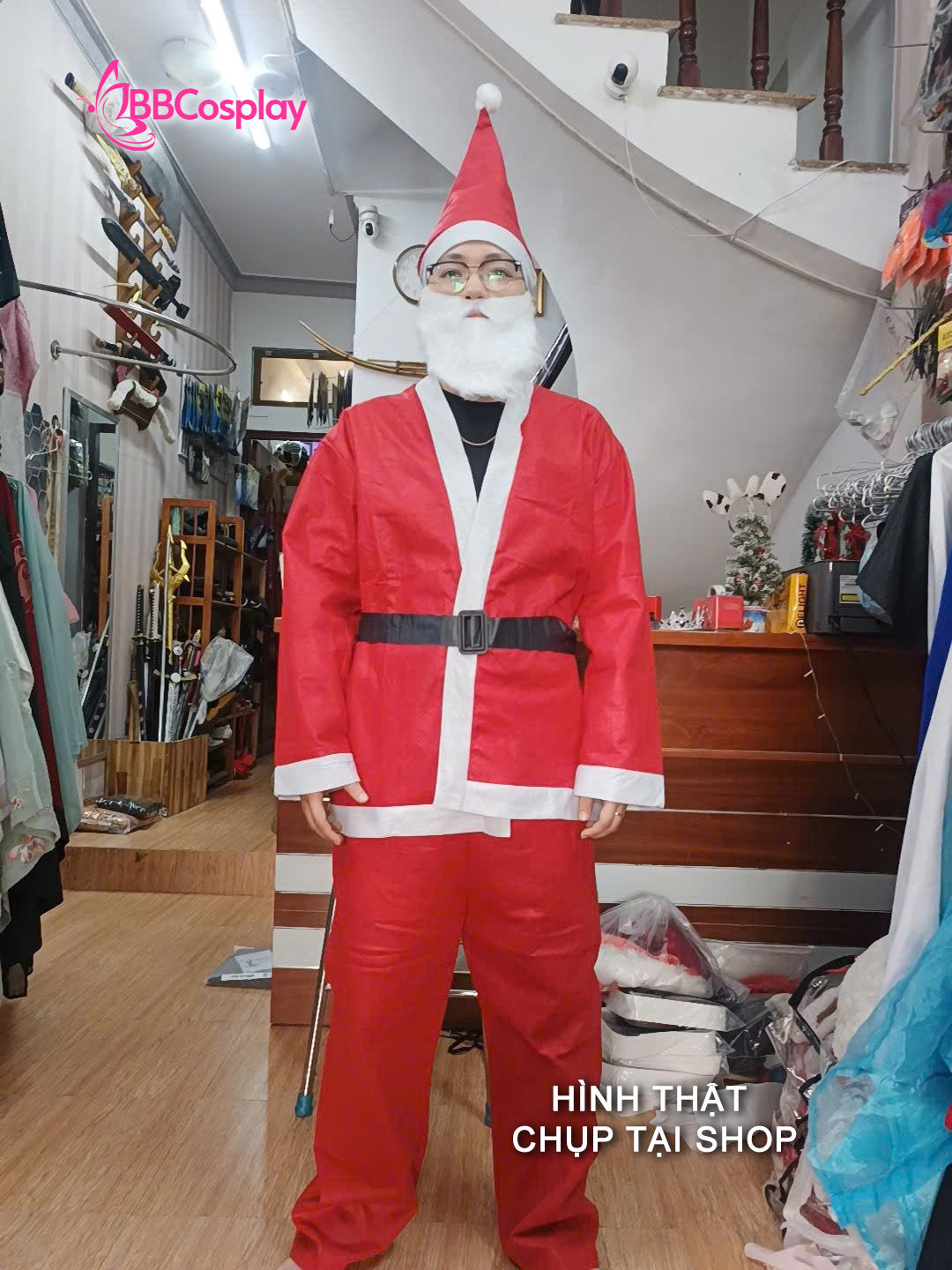 [SIÊU RẺ] COMBO 5 Món Trang Phục Ông Già Noel Vải NỈ