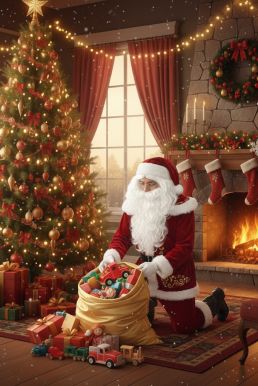 Trang Phục Ông Già Noel Đỏ Hoạ Tiết Nhũ Vàng Có Kèm Choàng Vai Tặng Kèm Boot Giả