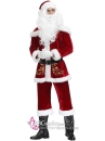 Trang Phục Ông Già Noel Đỏ Hoạ Tiết Nhũ Vàng Có Kèm Choàng Vai Tặng Kèm Boot Giả