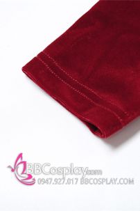 Váy Noel Đỏ Nhung Quyến Rũ Vai Nữ Hoàng