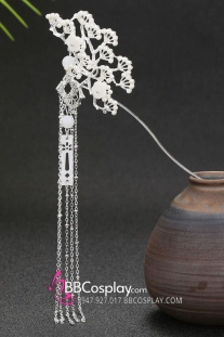 Trâm Cài Tóc Cổ Trang Rẽ Quạt Bạch Kim Mẫu Mới